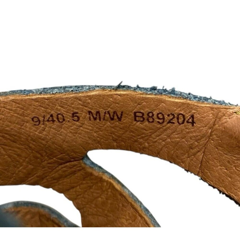 Born Leather Cork Wedge Sandals Womens 9 Blue Gray Slingback Comfort Platform - Picture 7 of 9